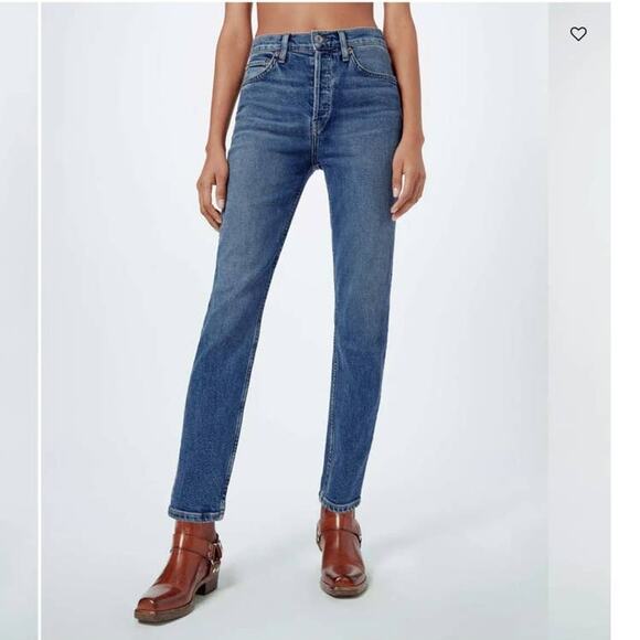 RE/DONE 70's High Rise Ankle Crop Jeans in Midnight Blue Size 26 NWT - Picture 12 of 12